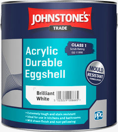 Johnstones Acrylic Durable Eggshell - Brilliant White