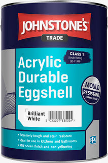 Johnstones Acrylic Durable Eggshell - Brilliant White