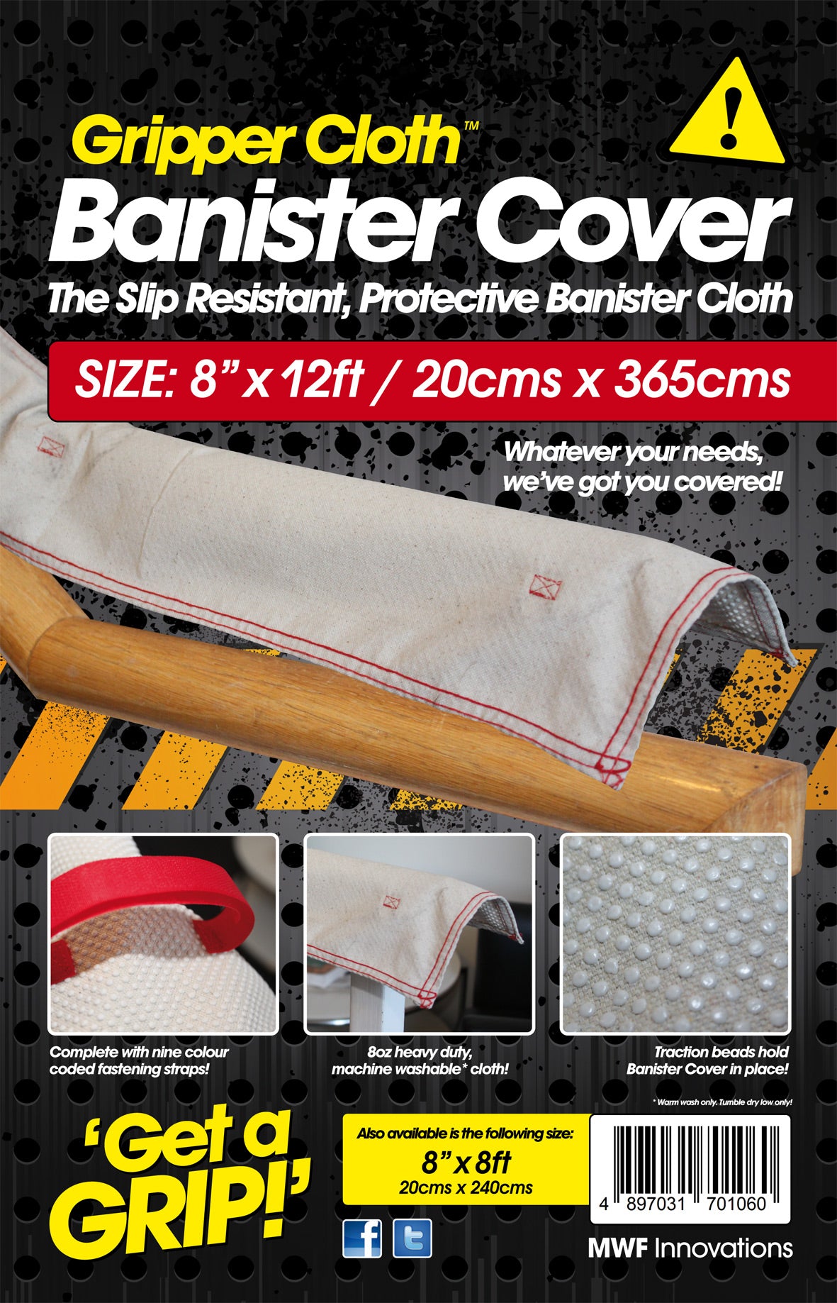 Gripper Cloth 8'x 12' Banister Dust Sheet