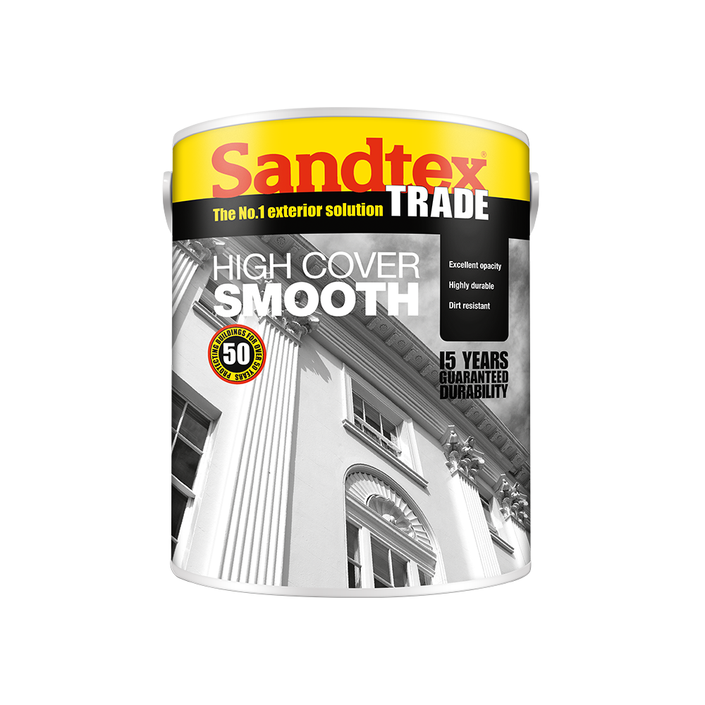 Sandtex Trade - Smooth Masonry- Brilliant White 5 Litre