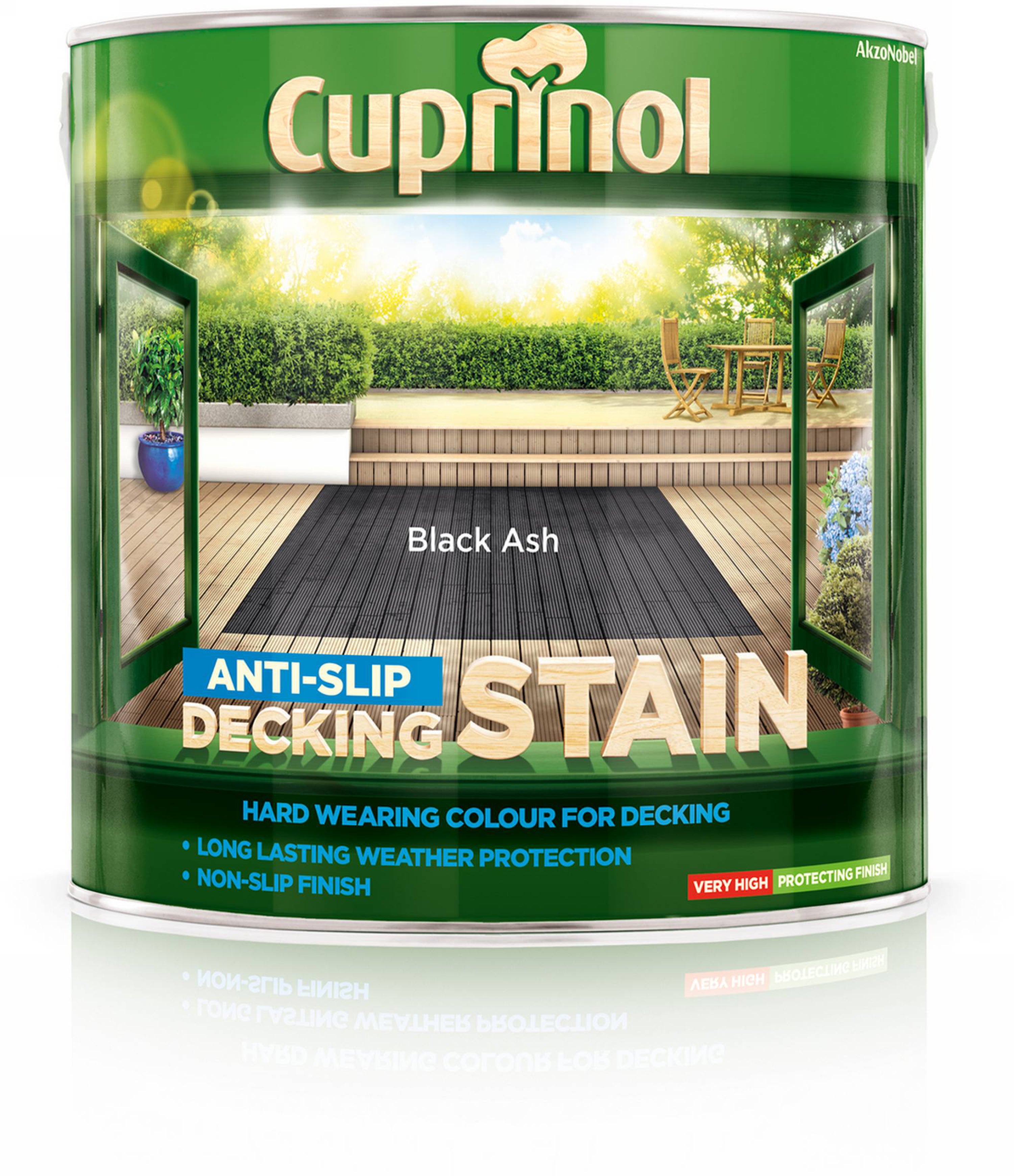 Cuprinol Anti Slip Decking Stain 2.5 Litres - Black Ash